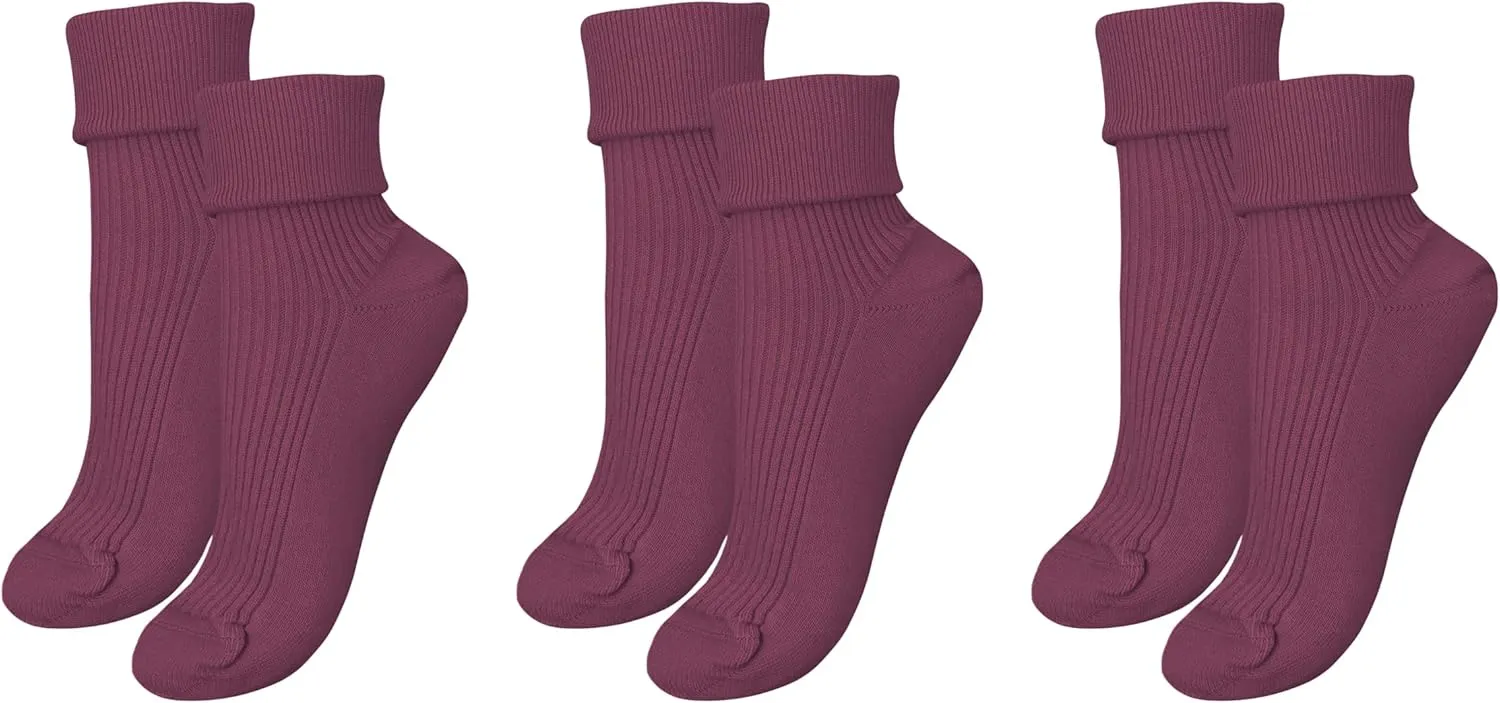 100% Organic Cotton Luxury Women's Socks 3-Pack. Made in Italy.