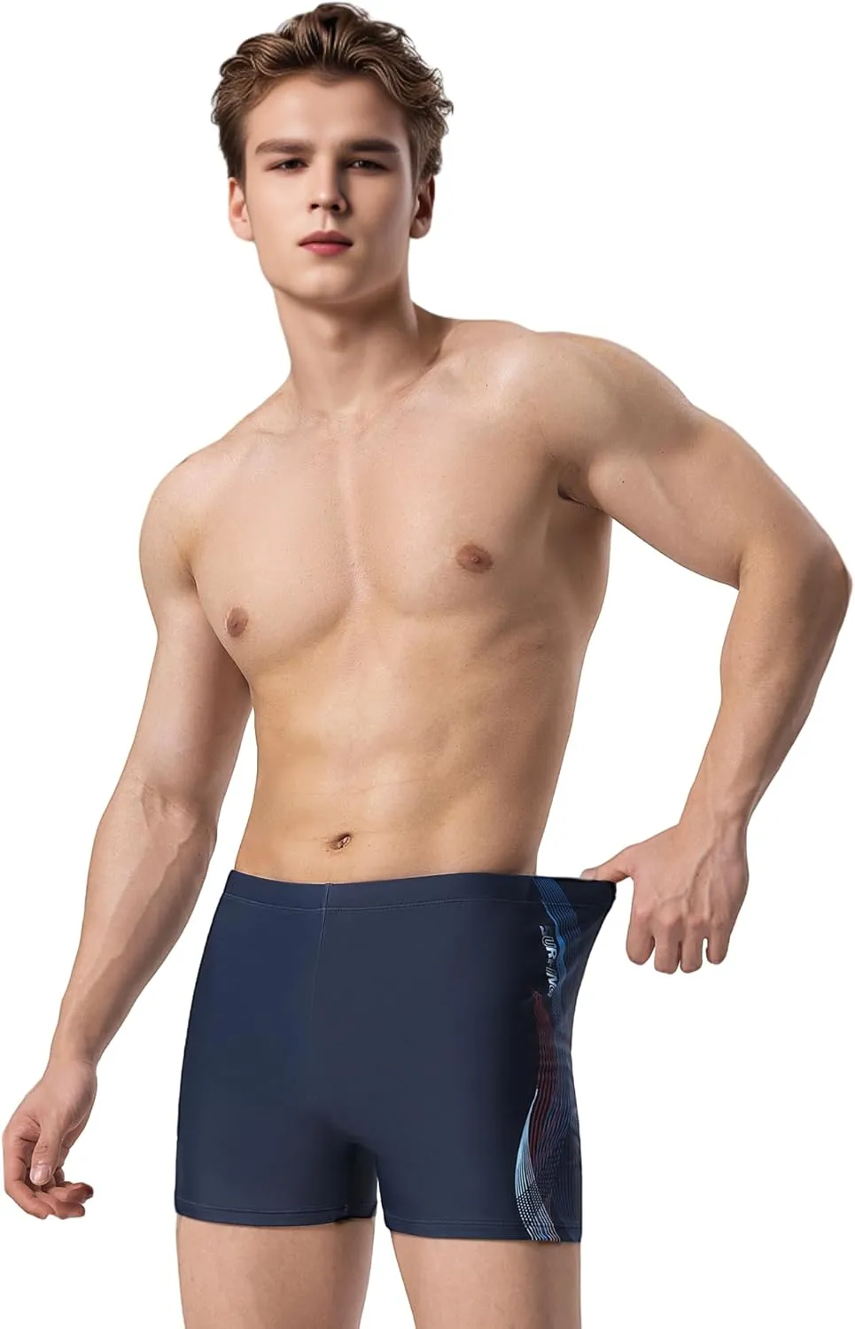 361º Jammers Swimsuit for Men, Competition Lap Swim Suit, Square Leg Endurance Training