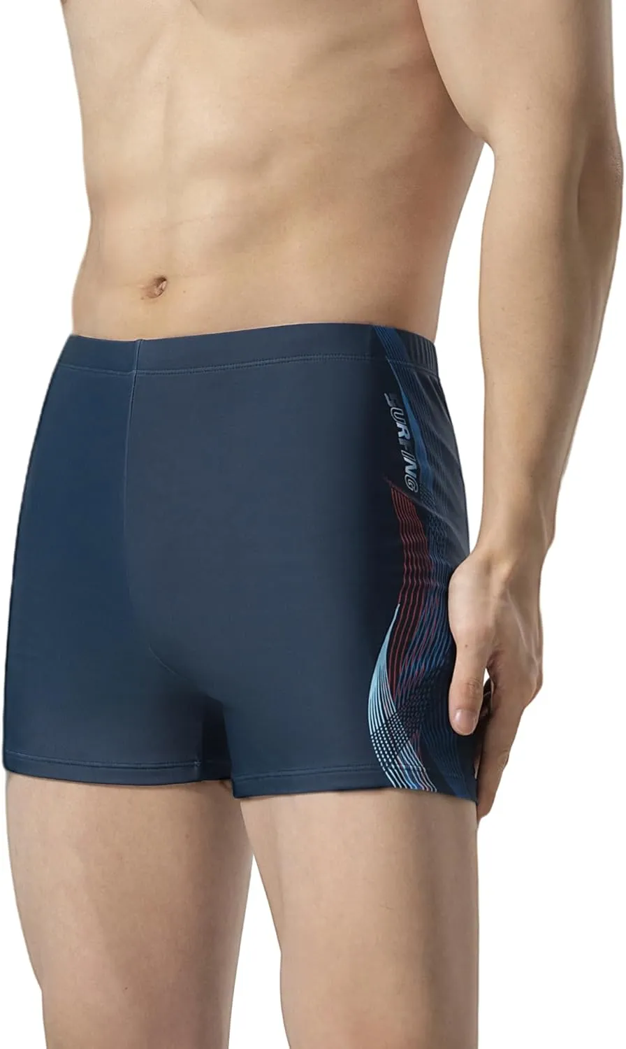 361º Jammers Swimsuit for Men, Competition Lap Swim Suit, Square Leg Endurance Training