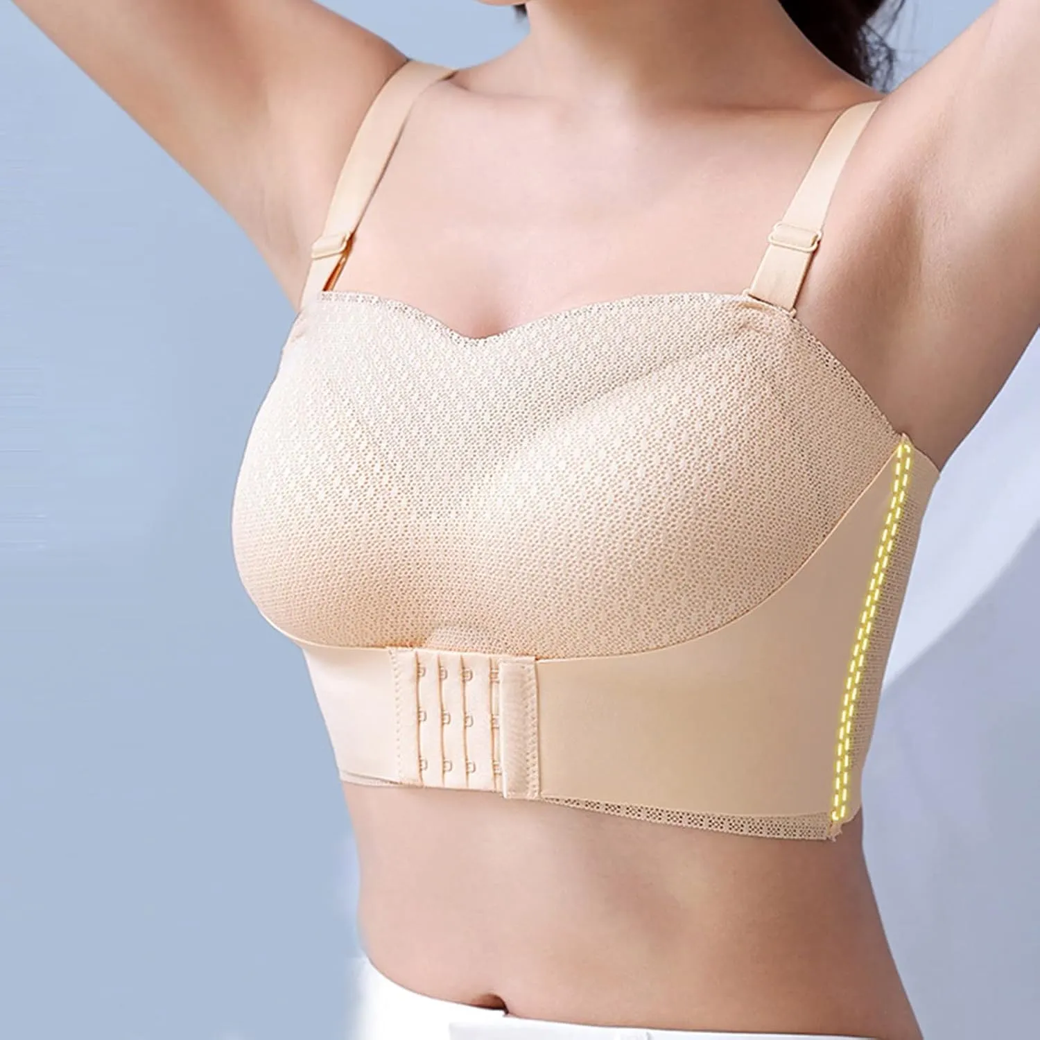 3Pcs Athletic Compression Sports Bra Comfy Anti-Slip Push Up Wirefree Breathable Sports Bras Gym for Women Supportive