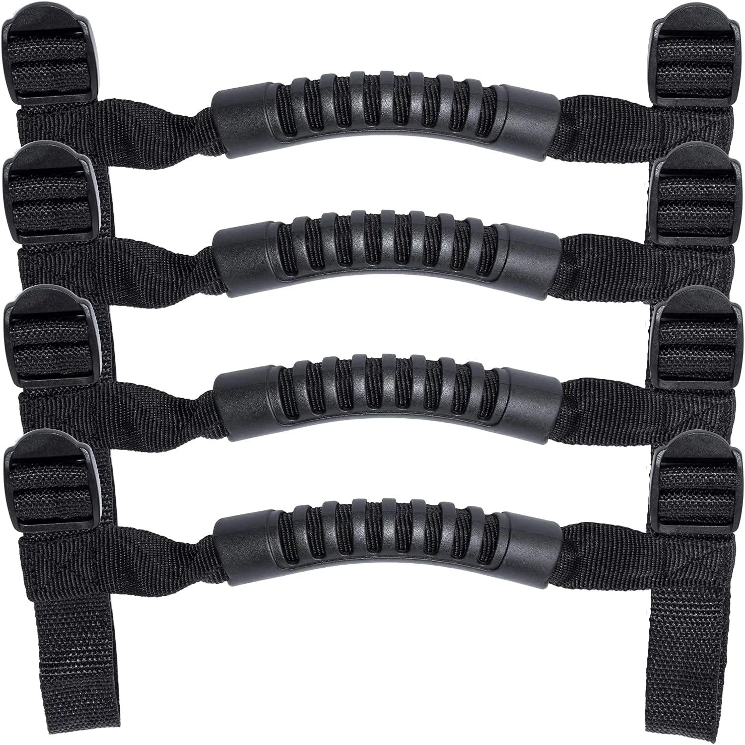 4 x Roll Bar Grab Handles Grip Handle for Jeep Wrangler YJ TJ JK JKU JL JLU Sports Sahara Freedom Rubicon X & Unlimited 1955-2024 2025 (Black)