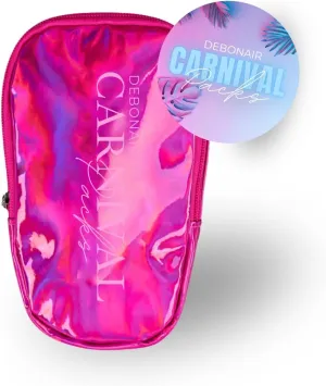 4N1 Carnival Thigh Bag, Leg Harness, Waist Pack, Crossbody Bag - with Adjustable No Slide Elastic Straps in Holographic | Debonair Carnival Packs, Pink, 20 cm x 12 cm x 3 cm, Thigh Bag