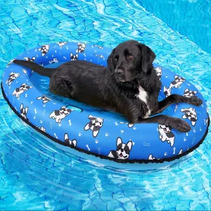 55'' x 35'' Dog Pool Float, Dog Floats for Pool, Pool Rafts for Dogs, Inflatable Pool Floats for Small Medium and Large Dogs, Pool Floats for Dogs for Lake River Pool Scratch Resistant