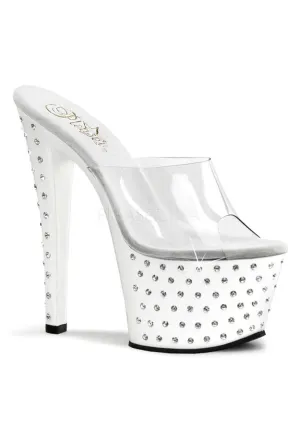 **7" Heel, 2 3/4" PF Rhinestone Studded Platform Slide