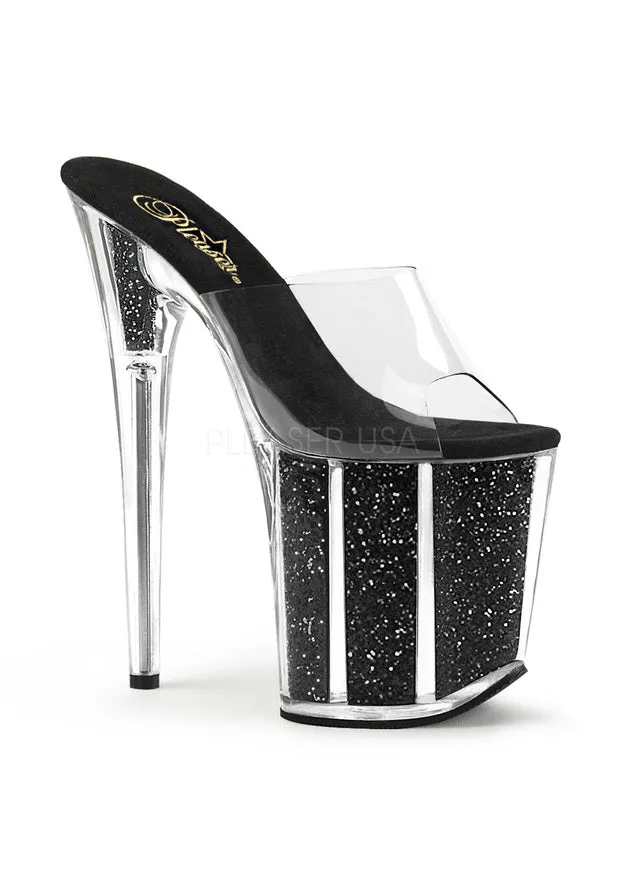 8" Heel, 4" PF Slide w/Glitter-filled Bottom