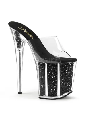 8" Heel, 4" PF Slide w/Glitter-filled Bottom