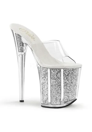 8" Heel, 4" PF Slide w/Glitter-filled Bottom