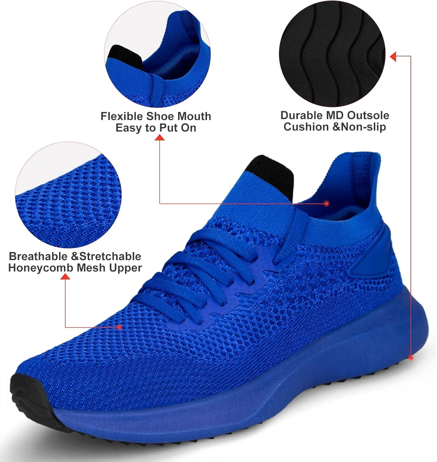 Abboos Women's Non Slip Gym Workout Shoes, Lightweight Breathable Tennis Shoes, Mesh Walking Sneakers