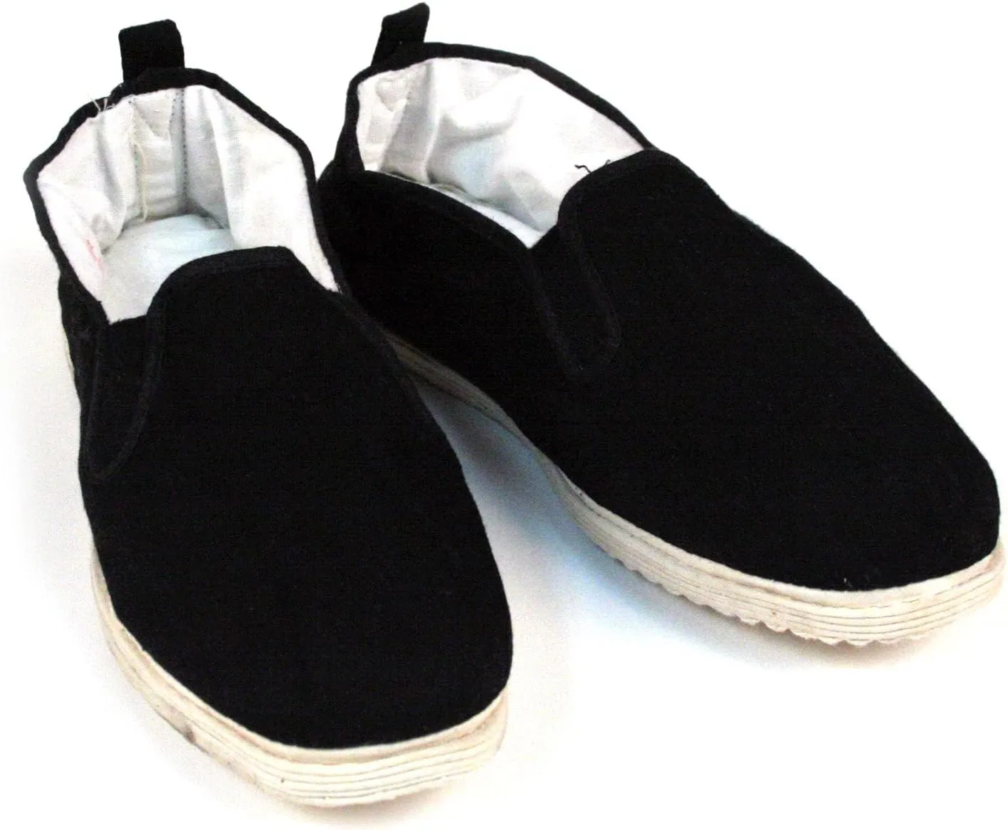 Ace Martial Arts Supply Kung Fu Closed Toe Slip On Shoes -Cotton Sole, and Yellow Bubble Gum Sole (Cotton Sole
