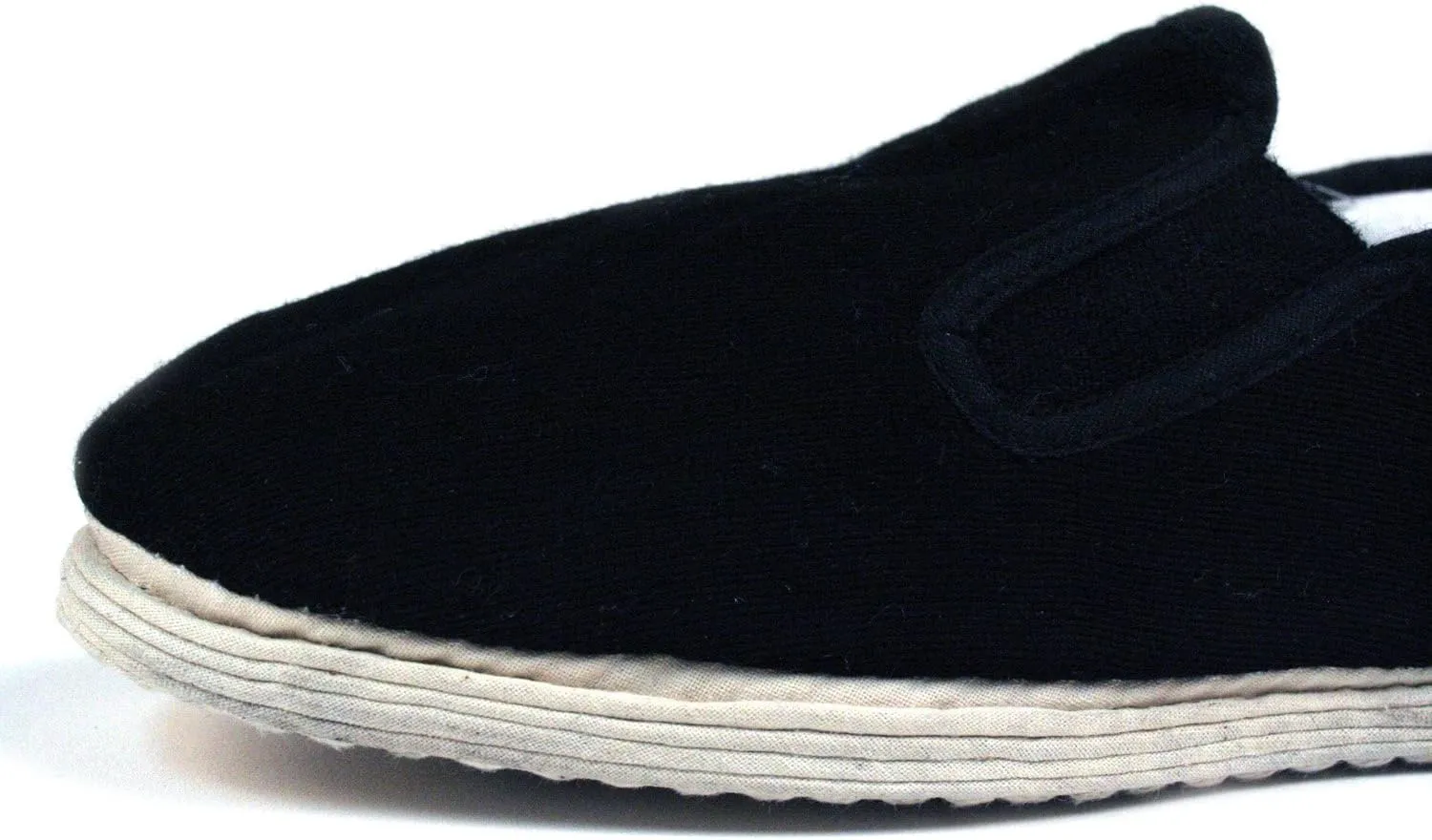 Ace Martial Arts Supply Kung Fu Closed Toe Slip On Shoes -Cotton Sole, and Yellow Bubble Gum Sole (Cotton Sole