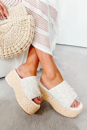 Addressing The Rumors Flurry Platform Sandal (White)