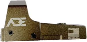Ade Advanced Optics Huracan Green Dot Micro Sight for Handgun w/Doctor Footprint - FDE/TAN Body Color, Compact Reflex Red Dot Compatible w/Doctor/Vortex Venom/Burris Fastfire Optic Cut/Mouting Plate