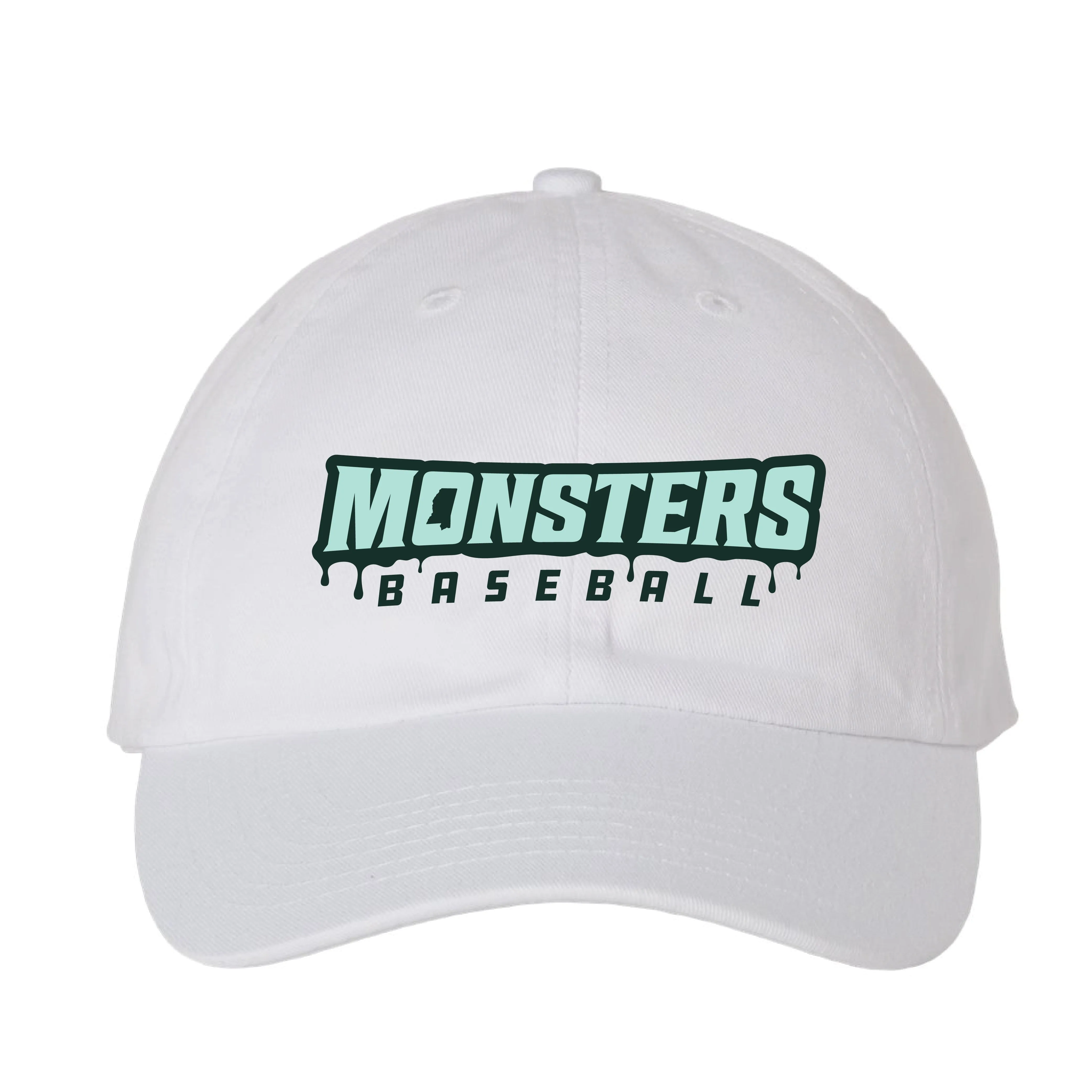 Adjustable Hat - Monsters Baseball - White