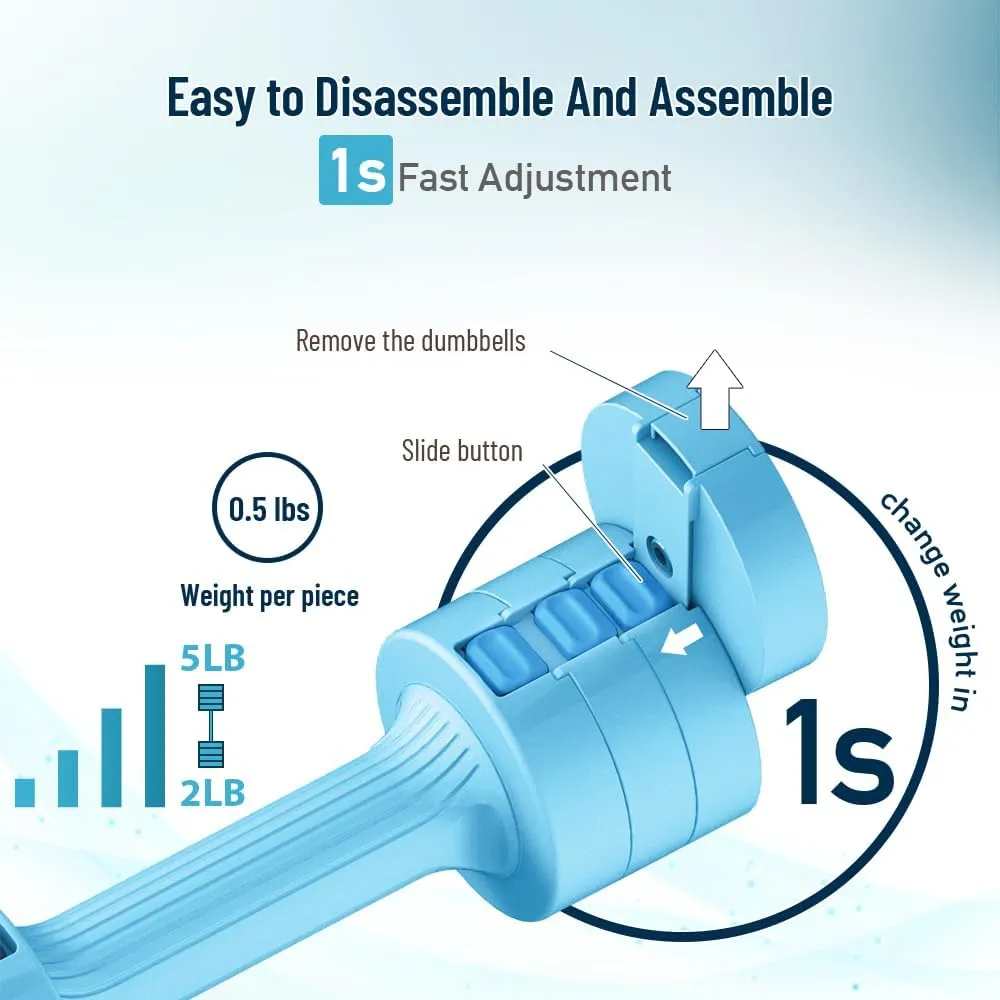 Adjustable Weight Dumbbells Set- A Pair 4lb 6lb 8lb 10lb (2lb-5lb Each) Free Weights Set for Women at Home Gym Equipment Workouts Strength Training for Teens