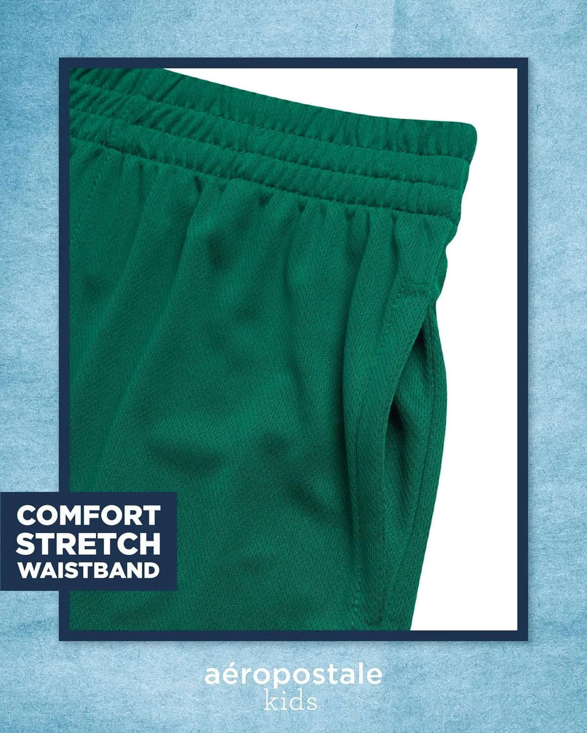 AEROPOSTALE Boys Athletic Shorts - 2 Pack Pull On Mesh Performance Running Basketball Gym Shorts for Boys (Sizes: 8-16)