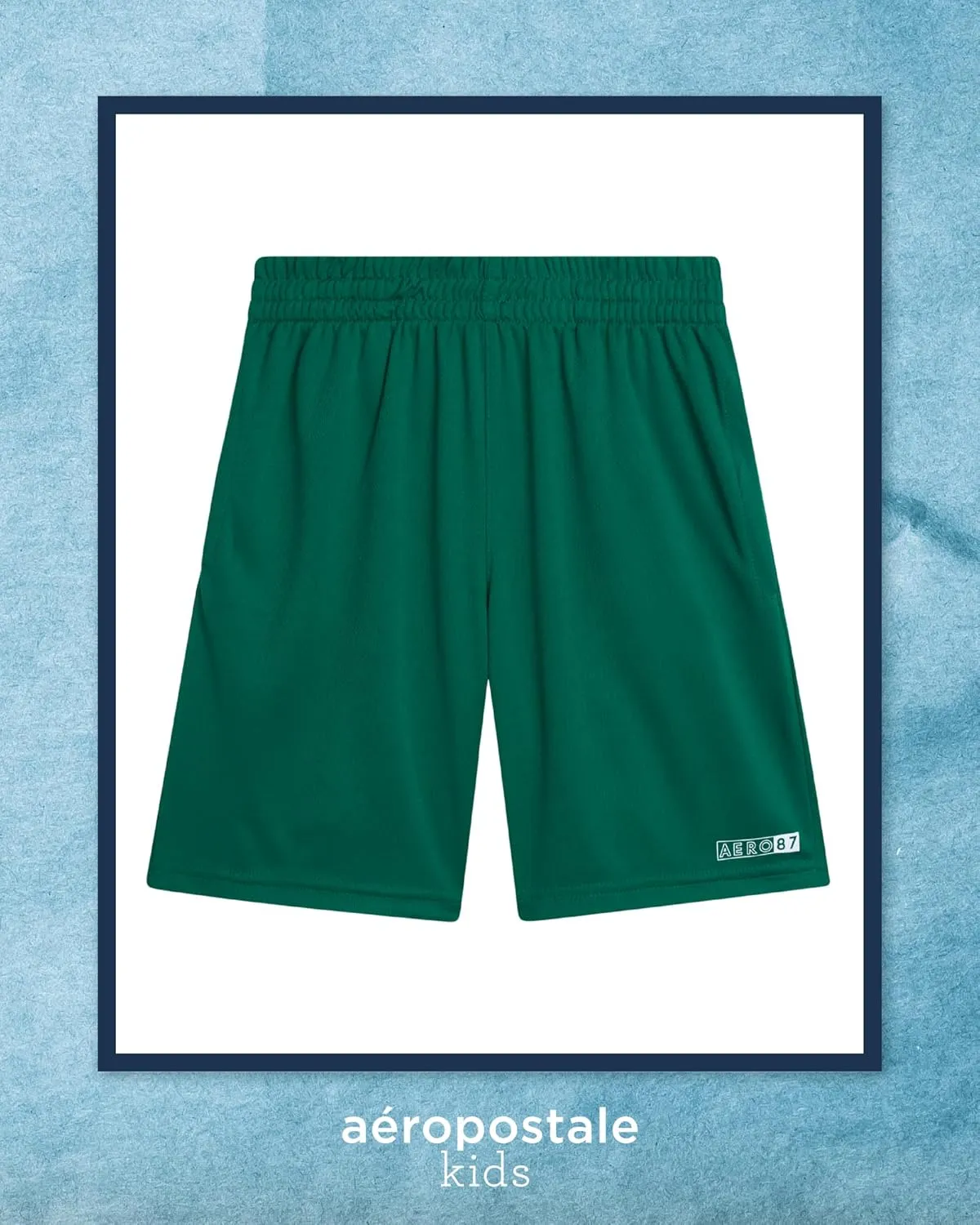 AEROPOSTALE Boys Athletic Shorts - 2 Pack Pull On Mesh Performance Running Basketball Gym Shorts for Boys (Sizes: 8-16)