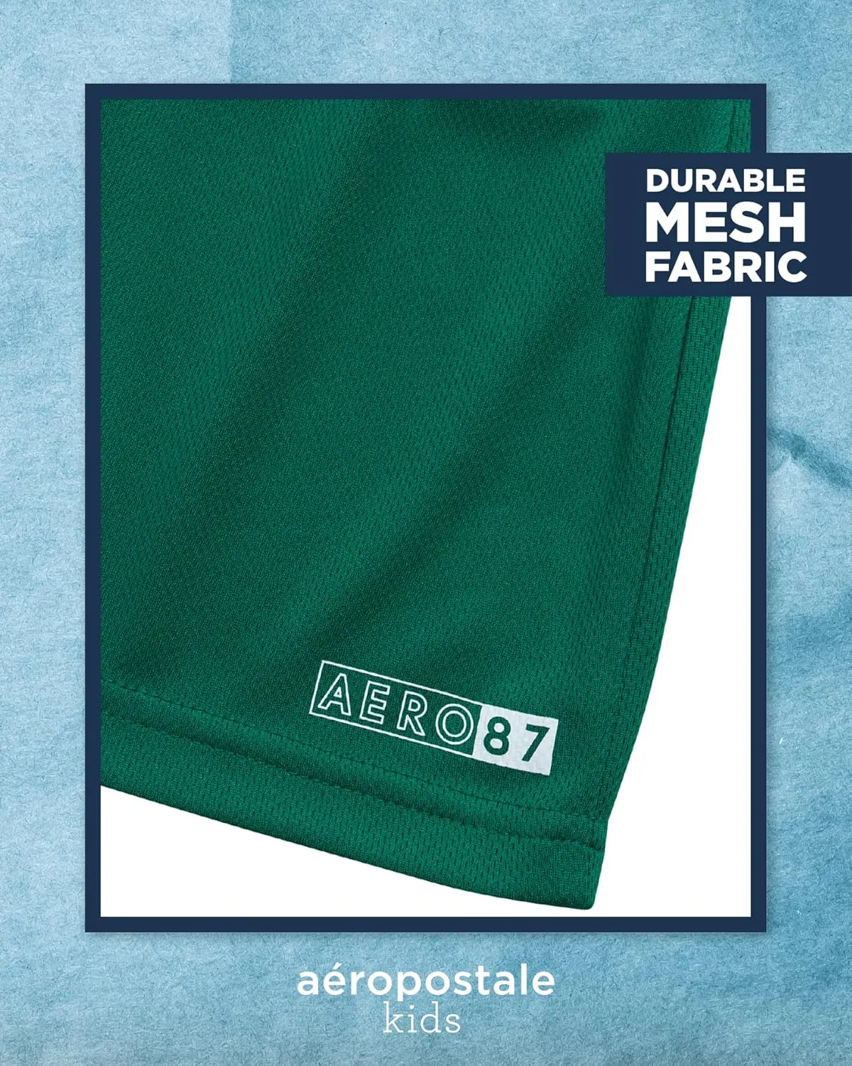 AEROPOSTALE Boys Athletic Shorts - 2 Pack Pull On Mesh Performance Running Basketball Gym Shorts for Boys (Sizes: 8-16)