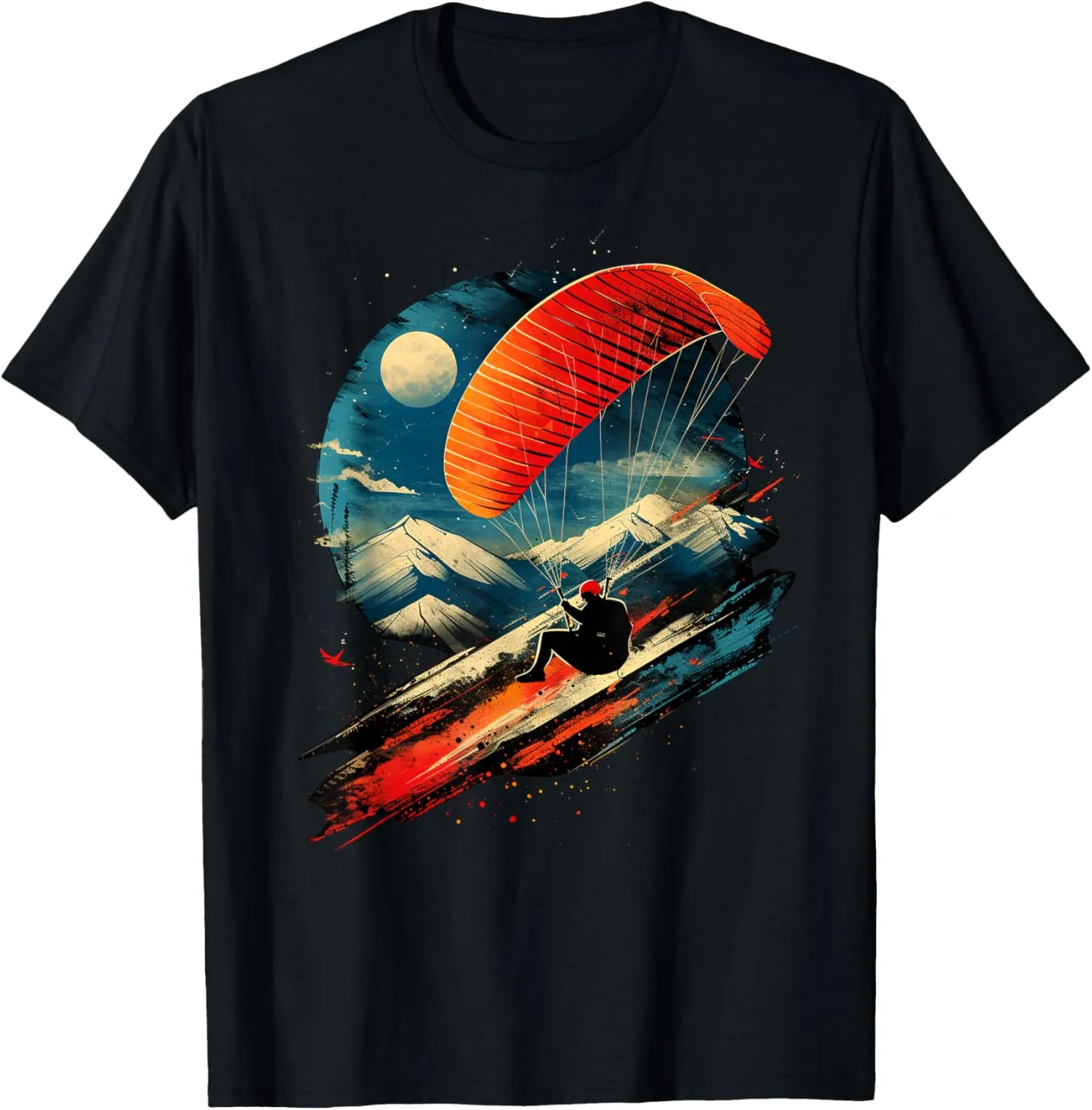 Aesthetic Paraglider on Athletic Sports Paragliding T-Shirt