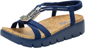Alegria Women Roz - Arch Support Chunky Platform - For Travel and Everyday Activity - Vegan Braided Adjustable Buckle Slingback Slide Sandal