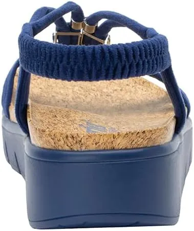 Alegria Women Roz - Arch Support Chunky Platform - For Travel and Everyday Activity - Vegan Braided Adjustable Buckle Slingback Slide Sandal