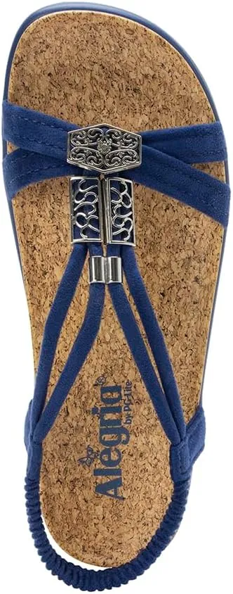 Alegria Women Roz - Arch Support Chunky Platform - For Travel and Everyday Activity - Vegan Braided Adjustable Buckle Slingback Slide Sandal