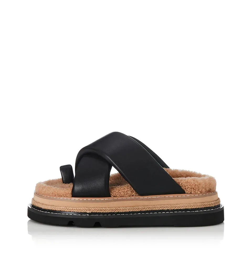 ALIAS MAE - Venga - Black Leather / Sherling