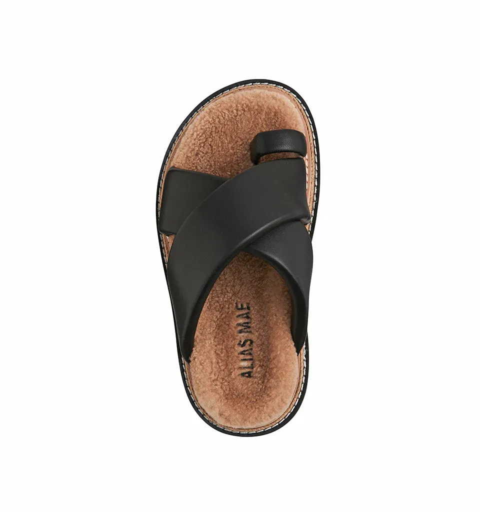ALIAS MAE - Venga - Black Leather / Sherling
