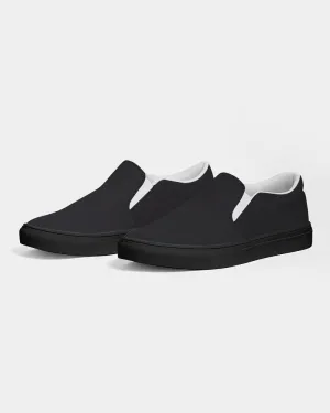 All Black Men's Slip-On Canvas Shoe - Black