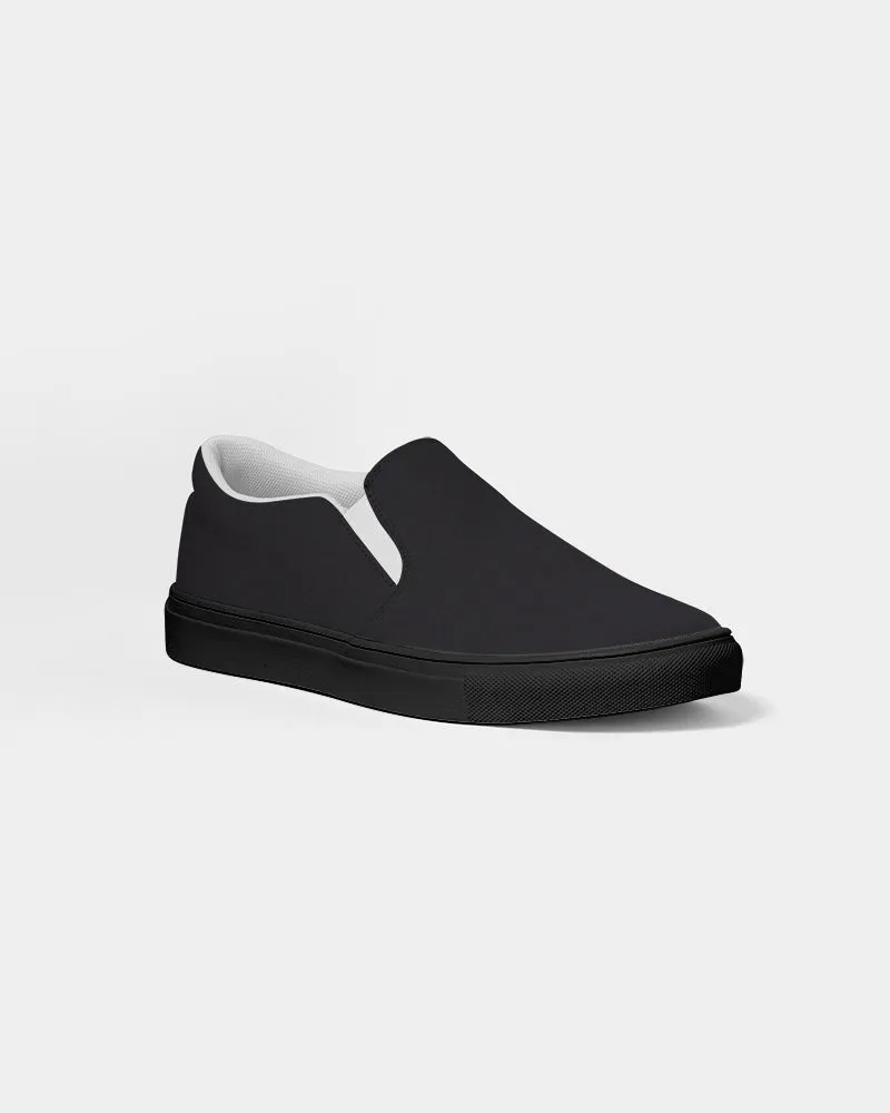 All Black Men's Slip-On Canvas Shoe - Black