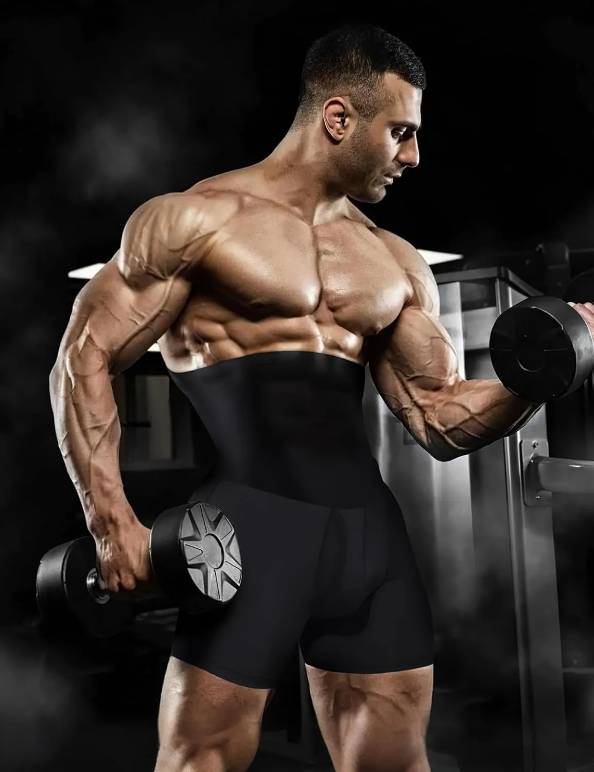 Arjen Kroos Men's Sauna Sweat Pants Weight Loss Shapewear Compression Pants Waist Trainer Workout Sauna suit
