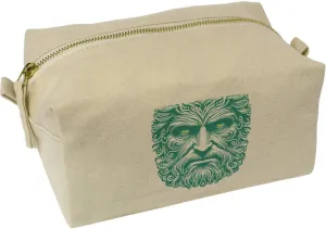 Azeeda 'Head Of Neptune' Canvas Wash Bag/Makeup Case (CS00043727)