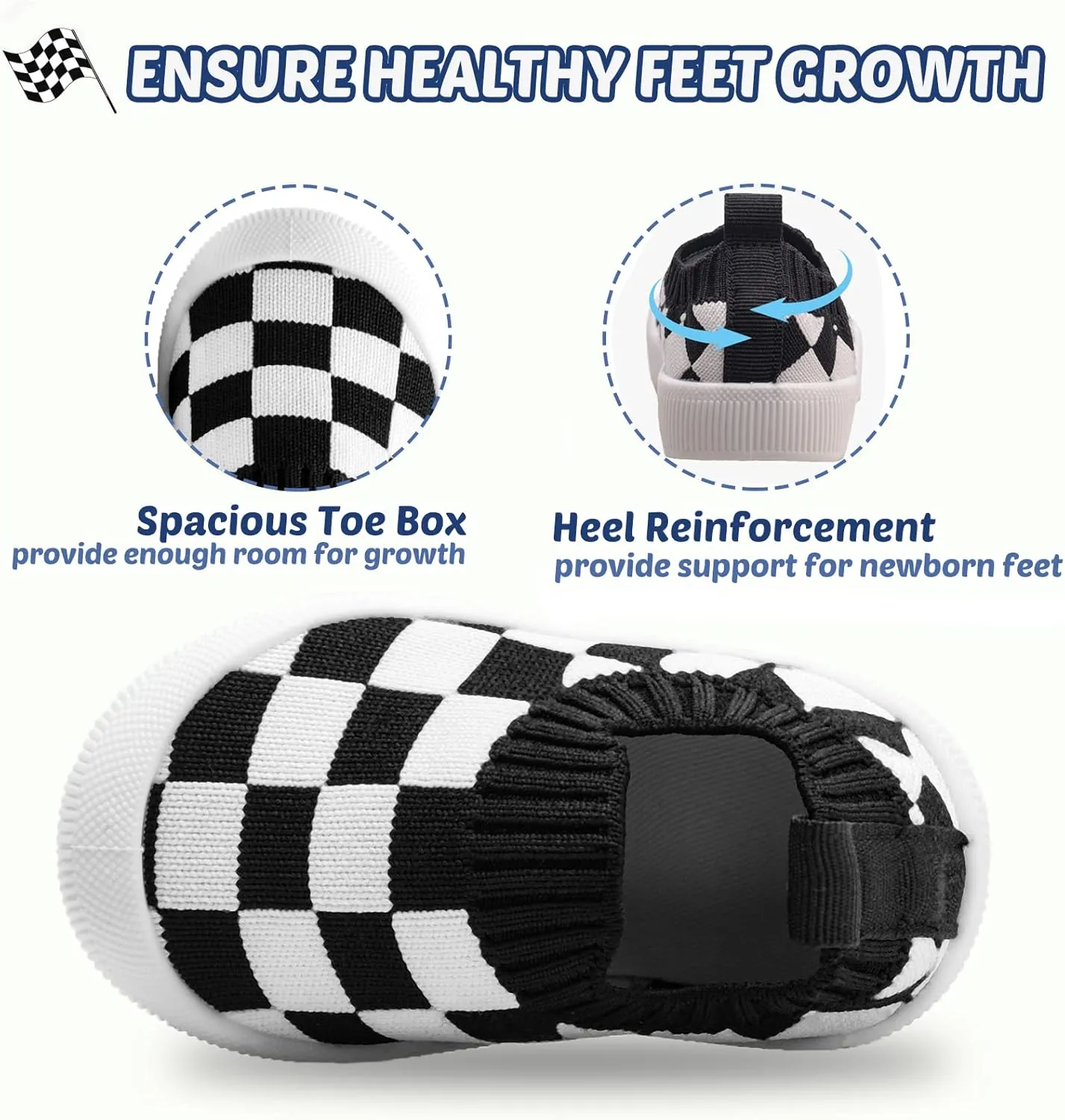 Baby First-Walking Shoes 1-4 Years Kid Shoes Trainers Toddler Infant Boys Girls Soft Sole Non Slip Cotton Canvas Mesh Breathable Lightweight TPR Material Slip-on Sneakers Outdoor