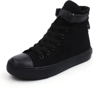 babyhealthy High Top Canvas Sneakers, Casual Walking Shoes Fashion Lace up Sneaker Platform Slip on for Adults Men Women