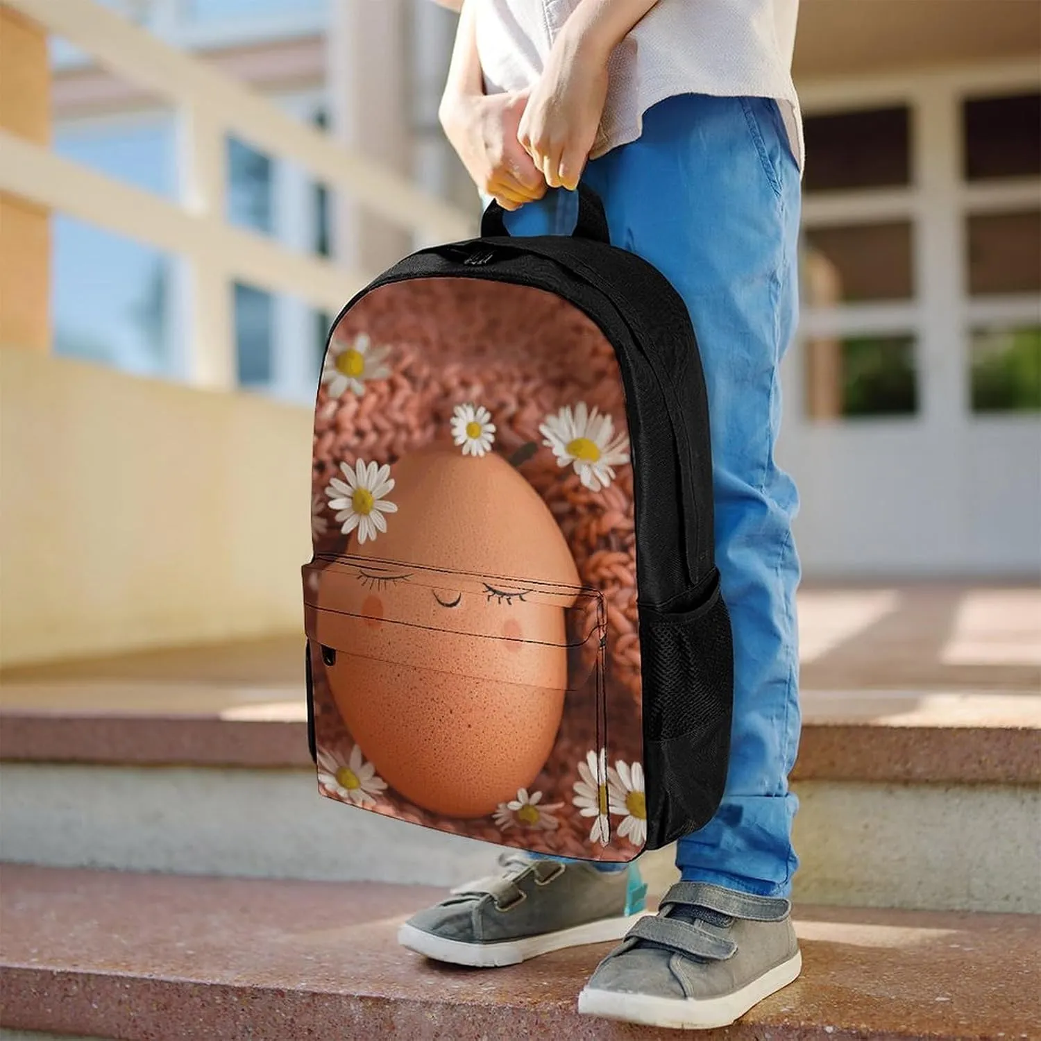 Backpack for Men Women Laptop Backpack Brown Eggs And Flowers Casual Daypack Laptop Bag for Travel