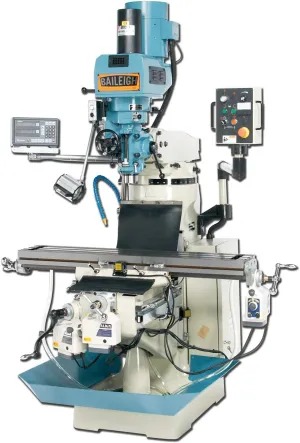 Baileigh VM-949-3 Vertical Milling Machine, 3-Phase 220V, 3hp Motor, 0-4200 rpm Spindle Speed