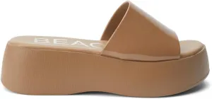BEACH by Matisse Womens Solar Platform Slide Casual Sandals Casual Mid Heel 2-3" - Brown - Size 10 M