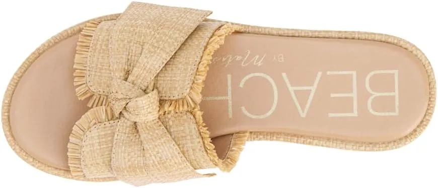BEACH by Matisse Womens Sunda Platform Slide Casual Sandals Casual - Beige