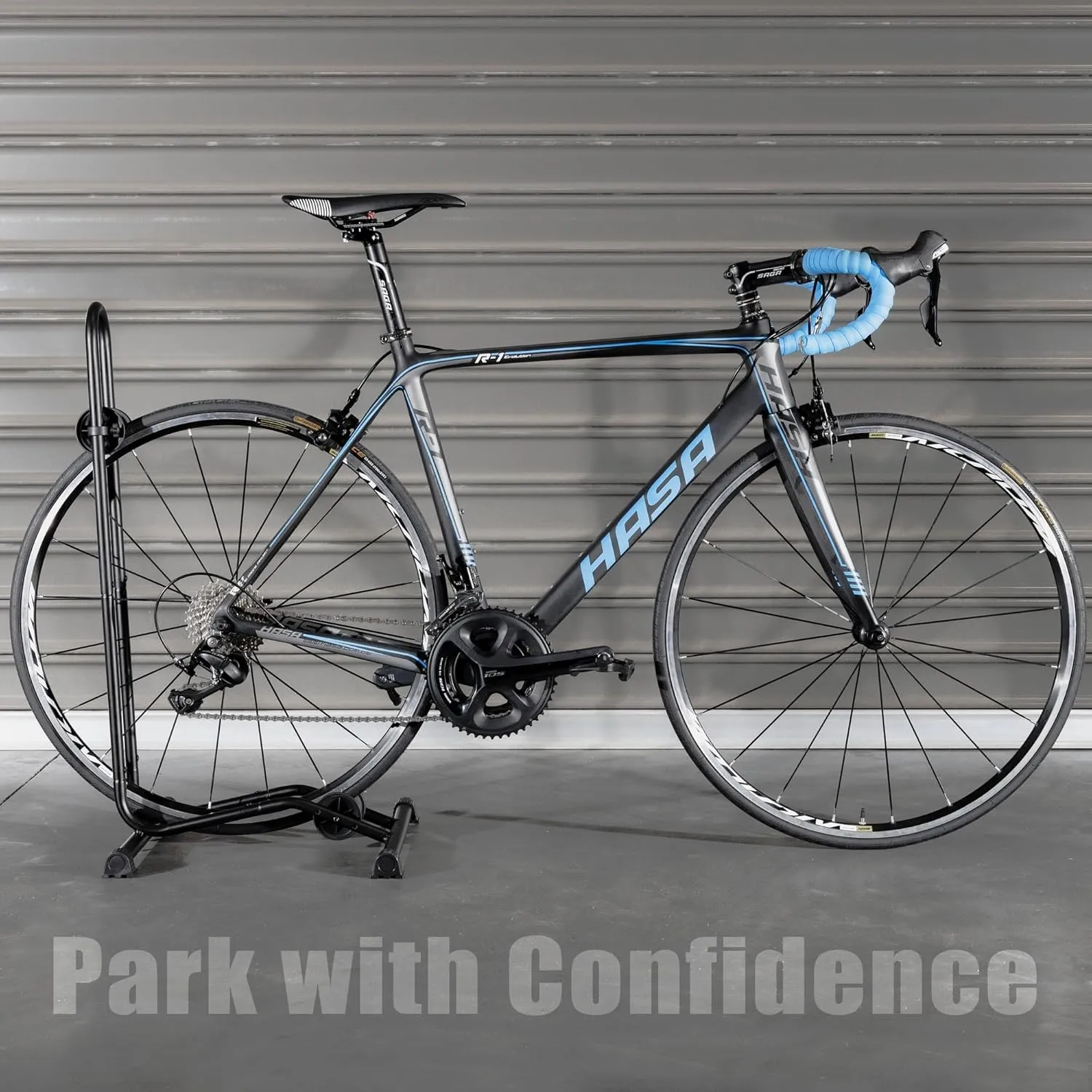 BikeHand Bike Floor Stand Parking Rack Stand - for 24"-29" Mountain MTB & Road Bikes Bicycles Indoor Outdoor Garage Storage - Classic New Version for 3 Bikes