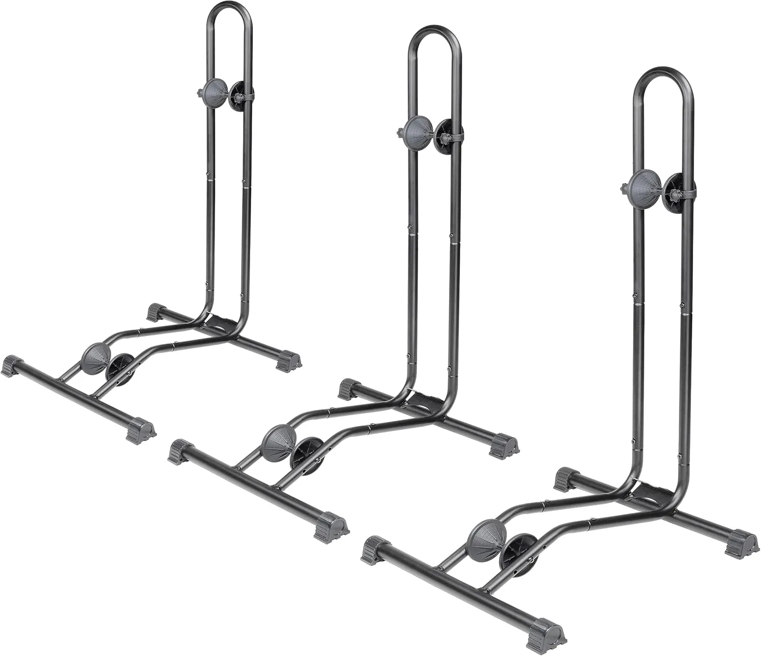 BikeHand Bike Floor Stand Parking Rack Stand - for 24"-29" Mountain MTB & Road Bikes Bicycles Indoor Outdoor Garage Storage - Classic New Version for 3 Bikes