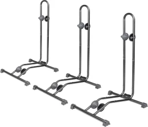BikeHand Bike Floor Stand Parking Rack Stand - for 24"-29" Mountain MTB & Road Bikes Bicycles Indoor Outdoor Garage Storage - Classic New Version for 3 Bikes