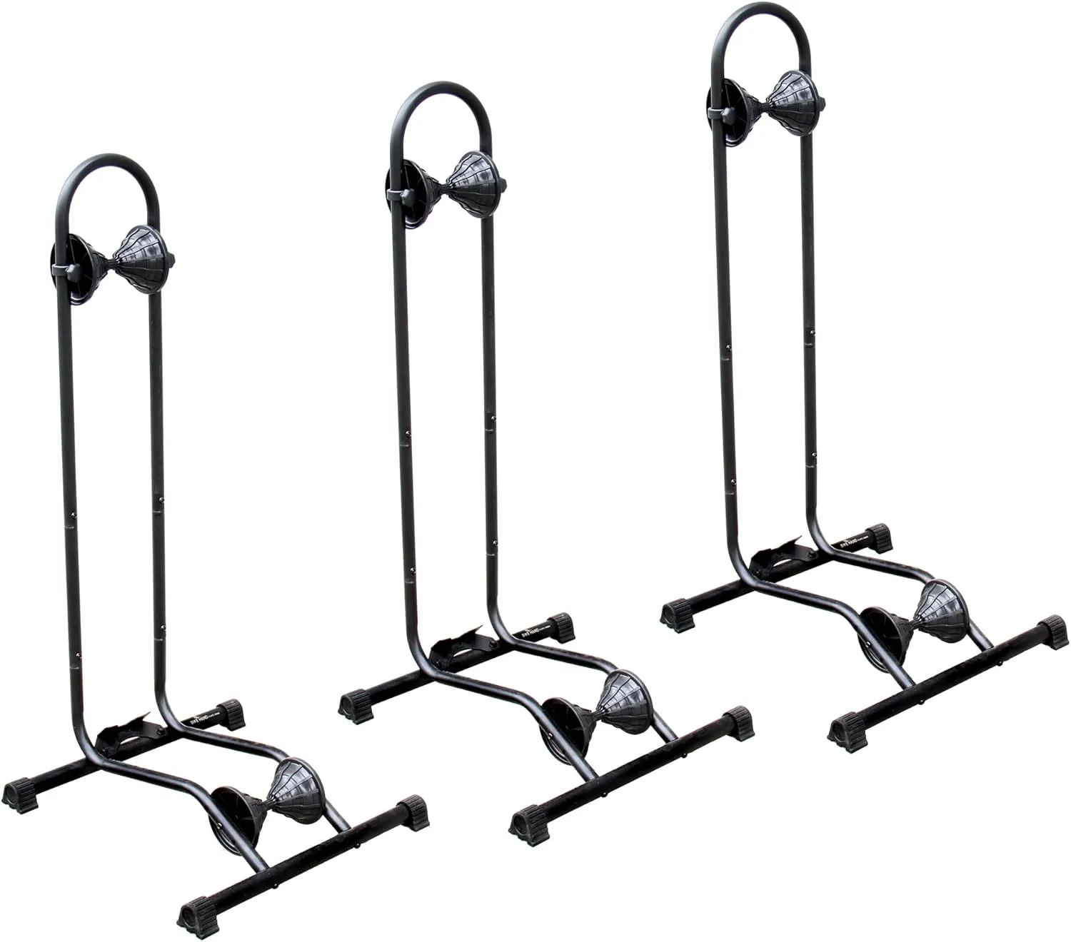 BikeHand Floor Stand Parking Rack - for 24"-29" Mountain MTB & Road Bicycles Indoor Outdoor Garage Storage - Fat Bike for 3 Bikes