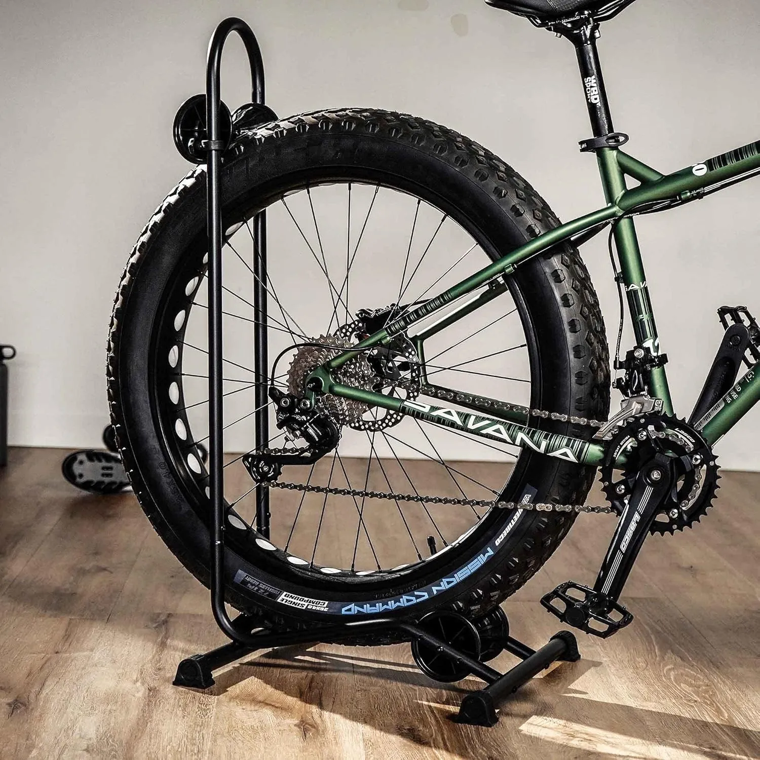 BikeHand Floor Stand Parking Rack - for 24"-29" Mountain MTB & Road Bicycles Indoor Outdoor Garage Storage - Fat Bike for 3 Bikes