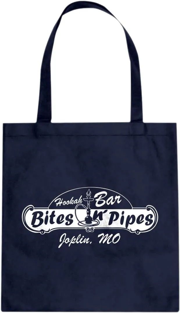 Bites Pipes Location Cotton Canvas Tote Bag