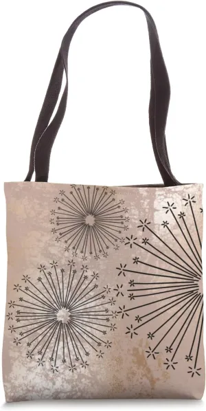 Black Flowers on a Gold Background Tote Bag