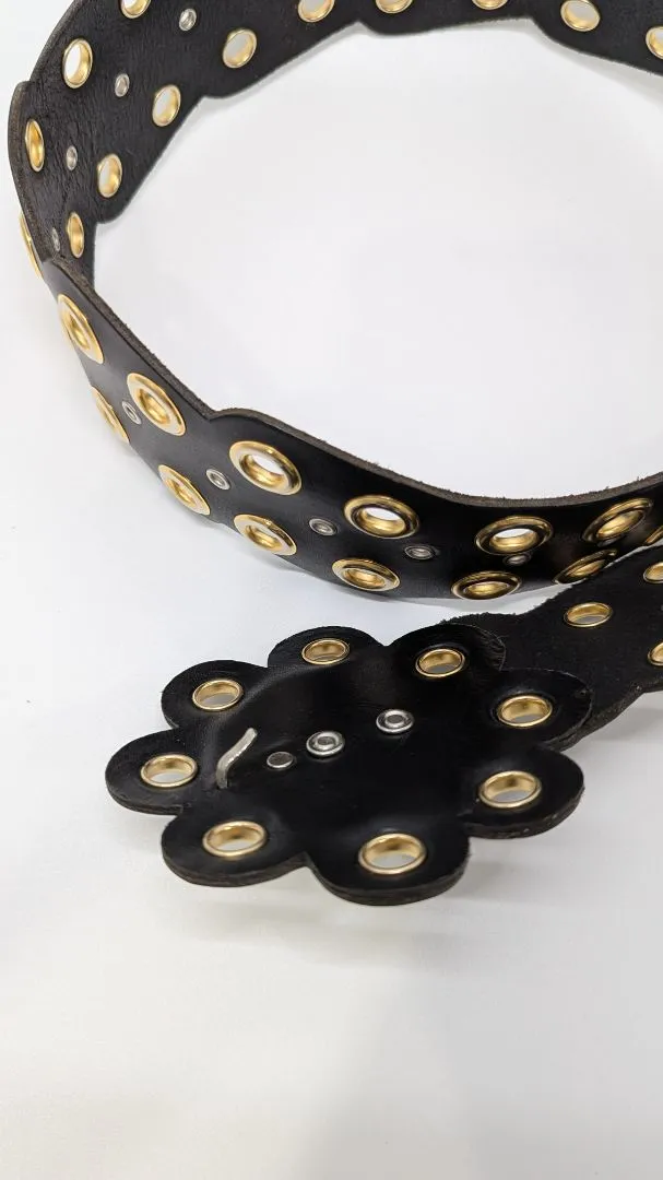 Black/Gold Adjustable Rivet Belt