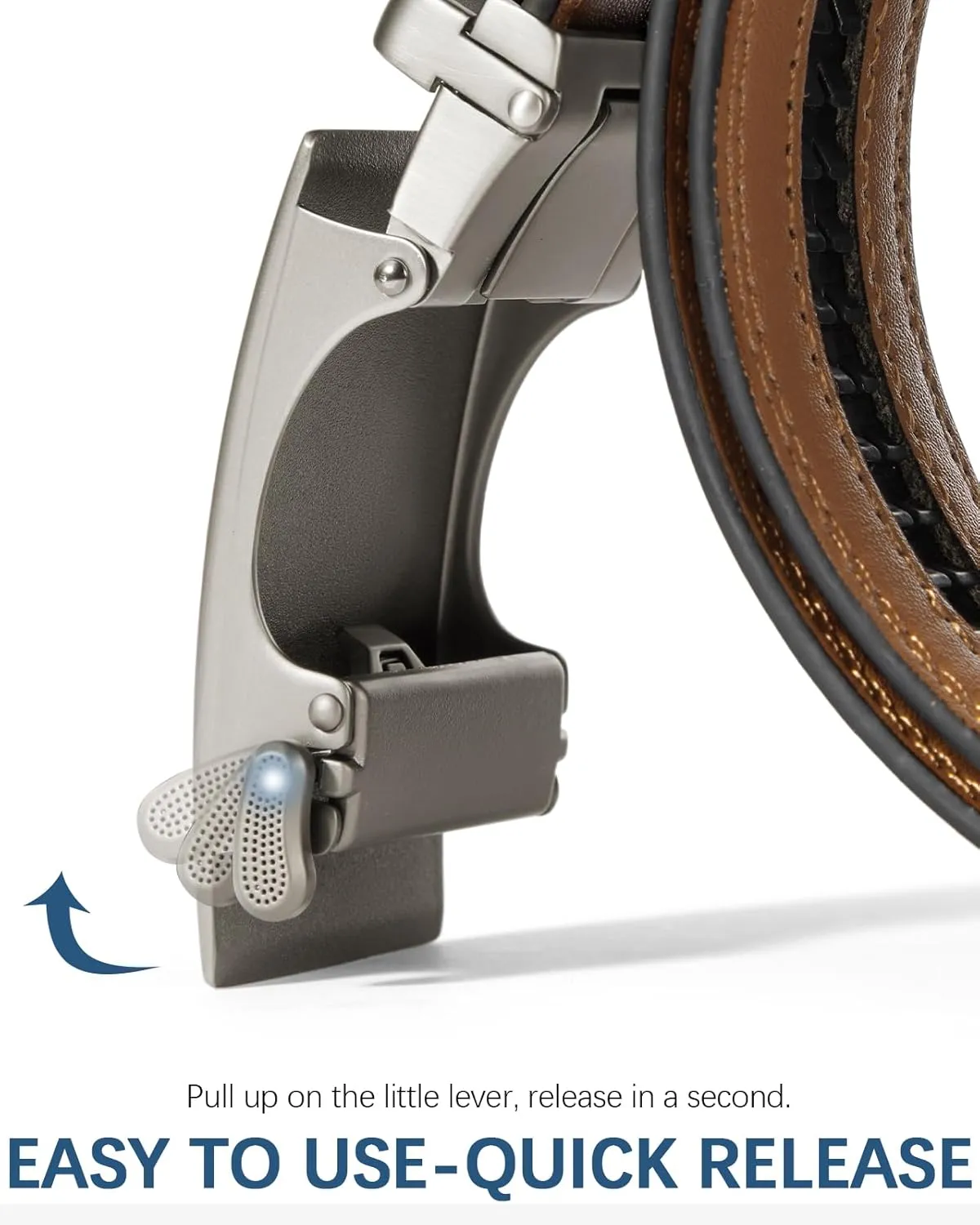 BOSTANTEN Ratchet Leather Belt For Men 2 Pack Dress and Casual with Adjustable Buckle, Trim to Fit