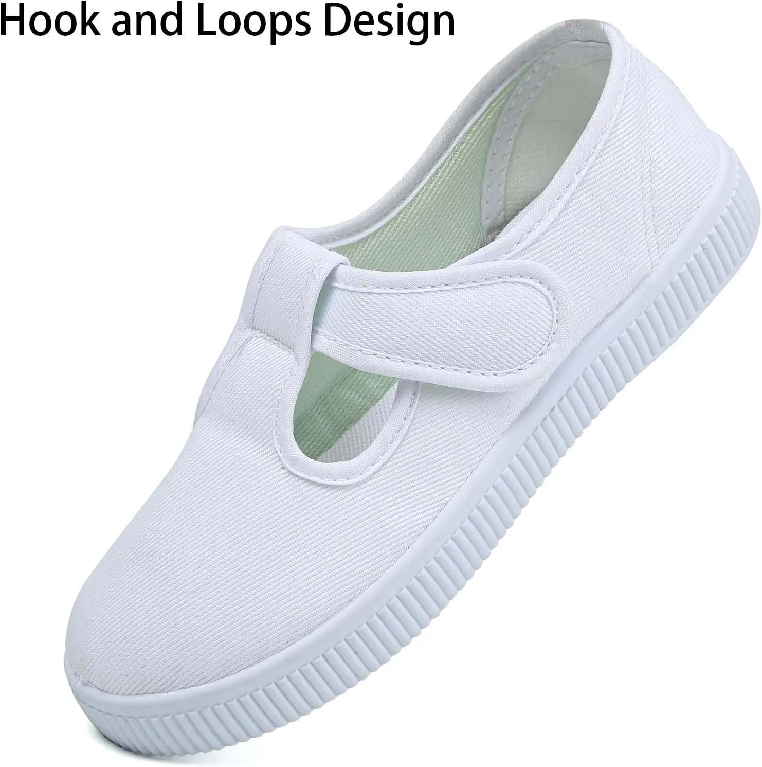 Boy's Girl's Kids White Canvas Shoes for Kids Slip-On Lightweight Sneakers Casual Skin-Friendly Walking Running Shoes(Toddler/Little Kids/Big Kids)