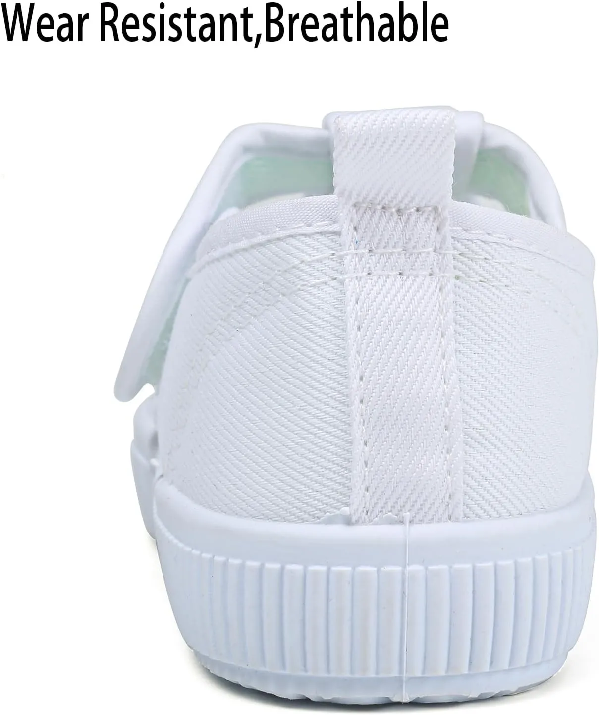 Boy's Girl's Kids White Canvas Shoes for Kids Slip-On Lightweight Sneakers Casual Skin-Friendly Walking Running Shoes(Toddler/Little Kids/Big Kids)