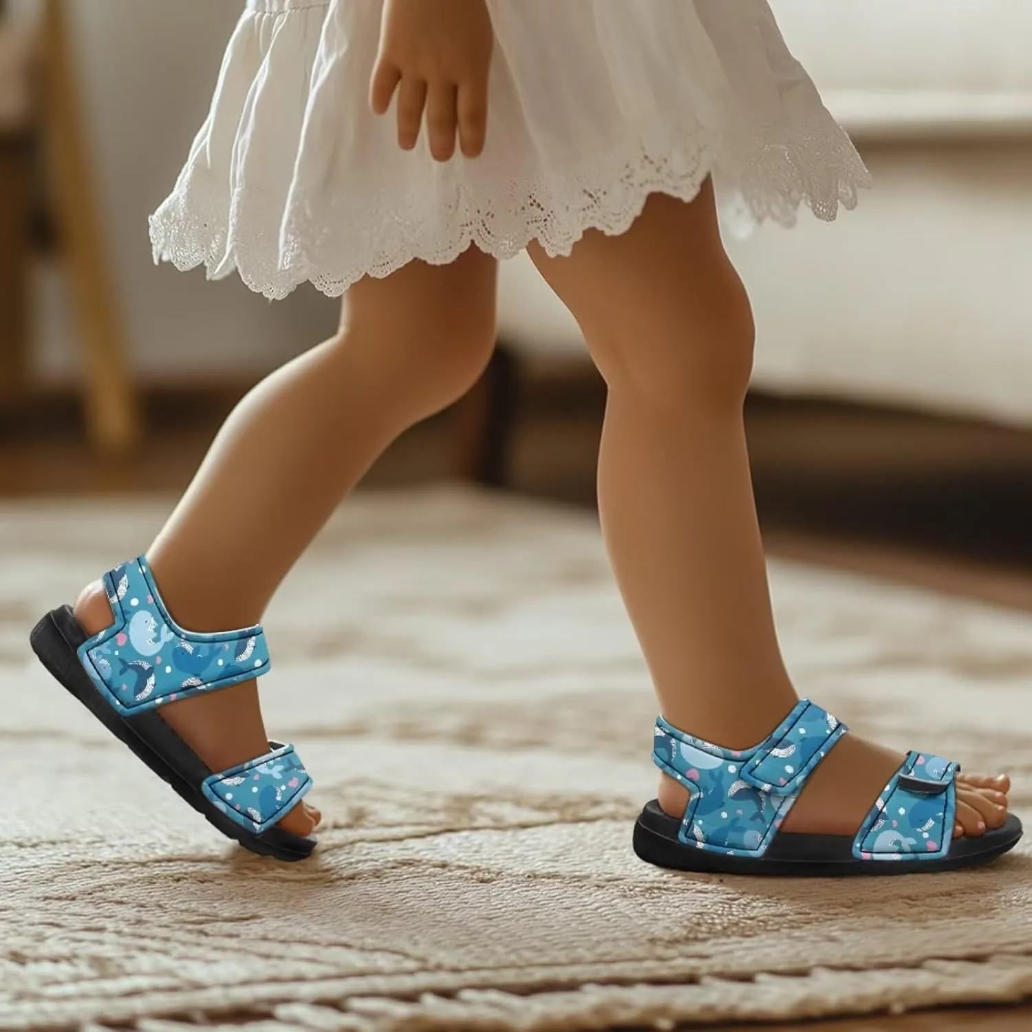 Boys Sandals for Kids Girls Summer Shoes Fashion Slide Sandals with Adjustable Strap Comfort Kids Beach Footwear