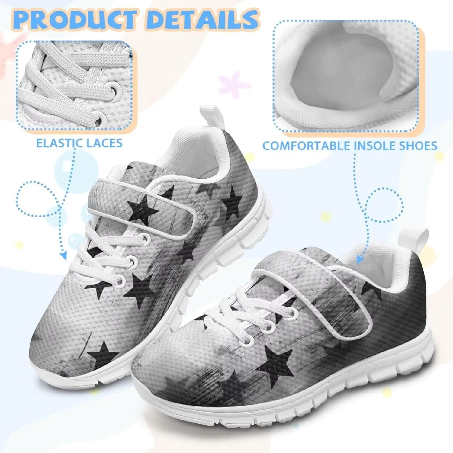 Boys School Running Shoes Little Kids Sport Slip On Shoes Cool Sneakers